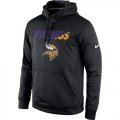 Wholesale Cheap Minnesota Vikings Nike Kick Off Staff Performance Pullover Hoodie Black