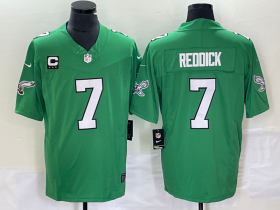 Wholesale Cheap Men\'s Philadelphia Eagles #7 Haason Reddick Green 2023 F.U.S.E. With C Patch Vapor Untouchable Stitched Football Jersey