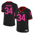 Wholesale Cheap Georgia Bulldogs 34 Herschel Walker Black Breast Cancer Awareness College Football Jersey