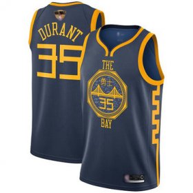 Wholesale Cheap Warriors #35 Kevin Durant Navy 2019 Finals Bound Basketball Swingman City Edition 2018-19 Jersey