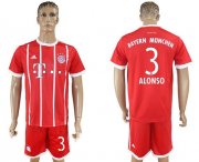 Wholesale Cheap Bayern Munchen #3 Alonso Home Soccer Club Jersey