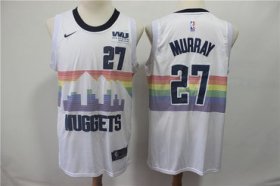 Wholesale Cheap Men\'s Nuggets 27 Jamal Murray White 2018-19 City Edition Nike Swingman Jersey