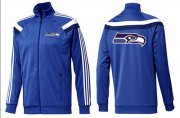 Wholesale Cheap NFL Seattle Seahawks Team Logo Jacket Blue_3