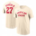 Men's American League #27 Vladimir Guerrero Jr. Cream 2024 All-Star Name & Number T-Shirt