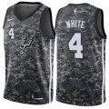 Wholesale Cheap Men's Nike San Antonio Spurs #4 Derrick White Black Basketball Swingman City Edition 2018-19 Jersey