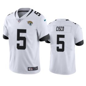 Cheap Men\'s Jacksonville Jaguars #5 Andre Cisco White Vapor Untouchable Limited Stitched Jersey