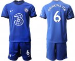 Wholesale Cheap Men 2020-2021 club Chelsea home 6 blue Soccer Jerseys