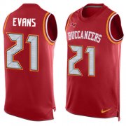 Wholesale Cheap Nike Buccaneers #21 Justin Evans Red Team Color Men's Stitched NFL Limited Tank Top Jersey