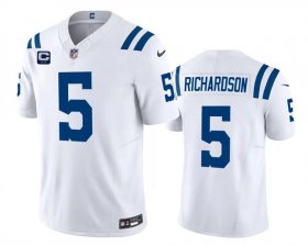 Cheap Men\'s Indianapolis Colts #5 Anthony Richardson White 2024 F.U.S.E. With 2-Star C Patch Vapor Limited Stitched Football Jersey