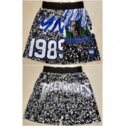 Wholesale Cheap Men Minnesota Timberwolves Black Mitchell Ness Shorts Run Small