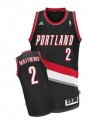 Wholesale Cheap Portland Trail Blazers #2 Wesley Matthews Black Swingman Jersey