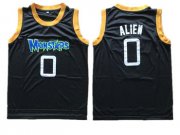 Wholesale Cheap Monstars 0 Alien Black Space Jam Stitched Movie Jersey