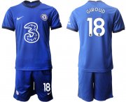 Wholesale Cheap Men 2020-2021 club Chelsea home 18 blue Soccer Jerseys