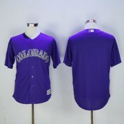 Wholesale Cheap Rockies Blank Purple New Cool Base Stitched MLB Jersey