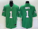 Wholesale Cheap Men's Philadelphia Eagles #1 Jalen Hurts Limited Green 2023 Vapor Jersey