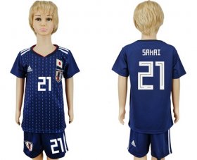 Wholesale Cheap Japan #21 Sakai Home Kid Soccer Country Jersey