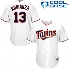 Wholesale Cheap Twins #13 Ehire Adrianza White Cool Base Stitched MLB Jersey