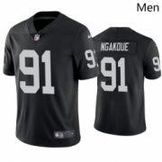 Wholesale Cheap Men Las Vegas Raiders 91 Yannick Ngakoue Vapor Limited Black Jersey