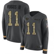 Wholesale Cheap Nike Raiders #11 Henry Ruggs III Anthracite Salute to Service Women's Stitched NFL Limited Therma Long Sleeve Jersey