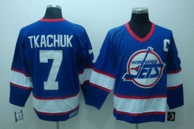 Wholesale Cheap Jets #7 Keith Tkachuk Stitched Blue CCM Throwback NHL Jersey