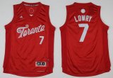 Wholesale Cheap Men's Toronto Raptors #7 Kyle Lowry adidas Red 2016 Christmas Day Stitched NBA Swingman Jersey