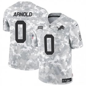 Cheap Men\'s Detroit Lions #0 Terrion Arnold 2024 F.U.S.E Arctic Camo Salute To Service Limited Stitched Football Jersey