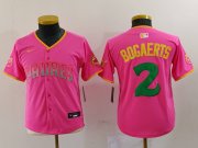 Cheap Youth San Diego Padres #2 Xander Bogaerts Pink Fashion Baseball Jersey