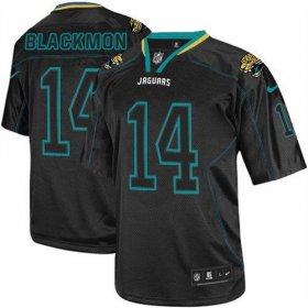 Wholesale Cheap Nike Jaguars #14 Justin Blackmon Lights Out Black Men\'s Stitched NFL Elite Jersey