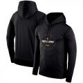 Wholesale Cheap Men's San Francisco 49ers Nike Black Sideline Property Of Wordmark Logo Performance Pullover Hoodie