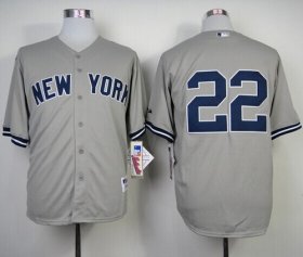 Wholesale Cheap Yankees #22 Jacoby Ellsbury Grey Stitched MLB Jersey