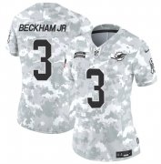 Cheap Women's Miami Dolphins #3 Odell Beckham Jr. 2024 F.U.S.E Arctic Camo Salute To Service Limited Stitched Football Jersey(Run Small)