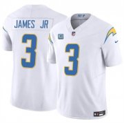 Cheap Men's Los Angeles Chargers #3 Derwin James Jr. White 2024 F.U.S.E. With 4-Star C Patch Vapor Untouchable Limited Stitched Jersey