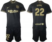 Wholesale Cheap Men 2020-2021 club Barcelona away 22 black Soccer Jerseys