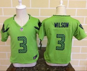 Wholesale Cheap Toddler Nike Seahawks #3 Russell Wilson Green Alternate Stitched NFL Elite Jersey