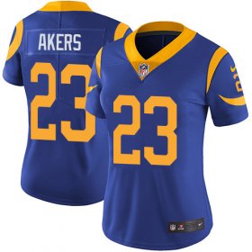 Wholesale Cheap Nike Rams #23 Cam Akers Royal Blue Alternate Women\'s Stitched NFL Vapor Untouchable Limited Jersey