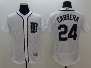 Wholesale Cheap Tigers #24 Miguel Cabrera White Flexbase Authentic Collection Stitched MLB Jersey