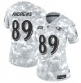 Cheap Women's Baltimore Ravens #89 Mark Andrews 2024 F.U.S.E Arctic Camo Salute To Service Limited Stitched Football Jersey(Run Small)