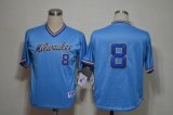 Wholesale Cheap Brewers #8 Ryan Braun Blue 1982 Turn Back The Clock Stitched MLB Jersey