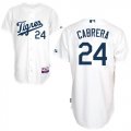 Wholesale Cheap Tigers #24 Miguel Cabrera White Home