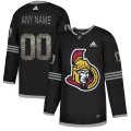 Wholesale Cheap Men's Adidas Senators Personalized Authentic Black_1 Classic NHL Jersey