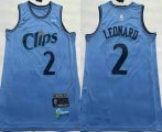 Cheap Men's Los Angeles Clippers #2 Kawhi Leonard Light Blue 2024 City Icon Sponsor Swingman Jersey