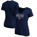 Wholesale Cheap Washington Nationals Majestic Women's 2019 National League Champions Hometown Battery V-Neck T-Shirt Navy