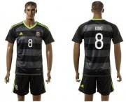 Wholesale Cheap Wales #8 King Black Away Soccer Club Jersey