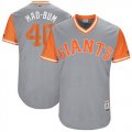 Wholesale Cheap Giants #40 Madison Bumgarner Gray 