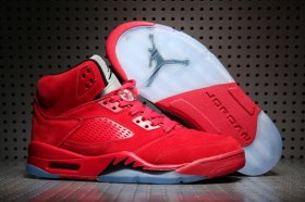 Wholesale Cheap Air Jordan 5 Suede University Red/Black-Silver