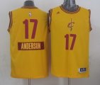 Wholesale Cheap Cleveland Cavaliers #17 Anderson Varejao Revolution 30 Swingman 2014 Christmas Day Yellow Jersey