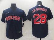 Wholesale Cheap Men Boston Red Sox 28 J.D.Martinez Blue Game 2021 Nike MLB Jersey