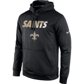 Wholesale Cheap Men\'s New Orleans Saints Nike Black Kick Off Staff Performance Pullover Hoodie