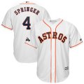 Wholesale Cheap Houston Astros #4 George Springer Majestic 2019 Postseason Official Cool Base Player Jersey White