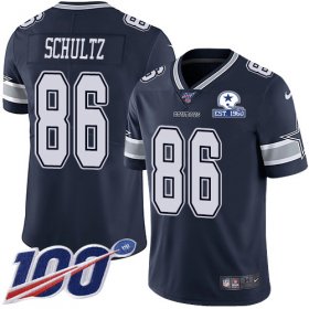 Wholesale Cheap Nike Cowboys #86 Dalton Schultz Navy Blue Team Color Men\'s Stitched With Established In 1960 Patch NFL 100th Season Vapor Untouchable Limited Jersey